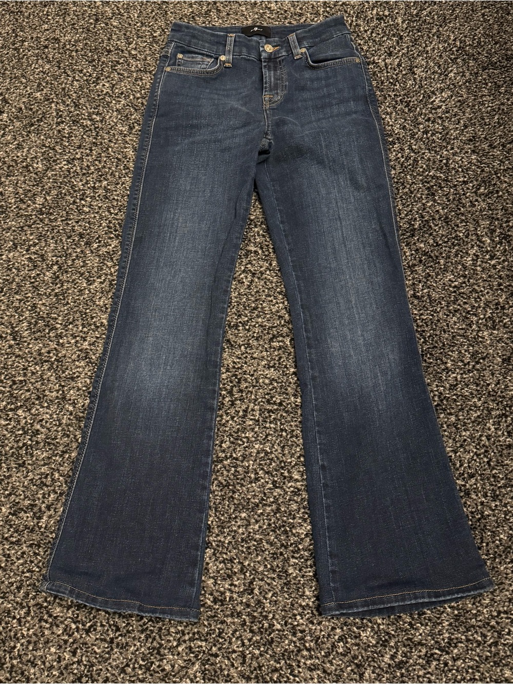7 For All Mankind Dark Blue Flare Jeans